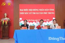Đại biểu HĐND tỉnh tiếp xúc cử tri xã Tân Phú Trung