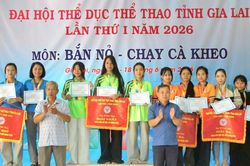 Bế mạc môn bắn nỏ Đại hội Thể dục thể thao tỉnh Gia Lai