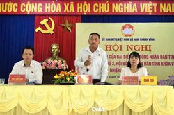 Đại biểu HĐND tỉnh tiếp xúc cử tri 2 xã Tây Khánh Vĩnh và Nam Khánh Vĩnh