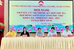 Phó Bí thư Thường trực Tỉnh ủy Bùi Văn Quang tiếp xúc cử tri phường Vân Phú và xã Hy Cương