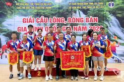 Th&aacute;i Nguy&ecirc;n đứng thứ Nhất to&agrave;n đo&agrave;n Giải cầu l&ocirc;ng, b&oacute;ng b&agrave;n gia đ&igrave;nh quốc gia