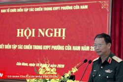 Phường Cửa Nam n&acirc;ng cao năng lực quốc ph&ograve;ng qua diễn tập khu vực ph&ograve;ng thủ