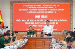 Triển khai kế hoạch chuẩn bị t&igrave;m kiếm, quy tập h&agrave;i cốt liệt sĩ tại C&ocirc;ng vi&ecirc;n L&ecirc; Thị Ri&ecirc;ng