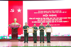 Nghệ An tổng kết c&ocirc;ng t&aacute;c t&igrave;m kiếm, quy tập h&agrave;i cốt liệt sĩ m&ugrave;a kh&ocirc; 2025-2026