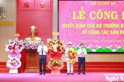 C&ocirc;ng bố quyết định của Bộ trưởng Bộ C&ocirc;ng an về c&ocirc;ng t&aacute;c c&aacute;n bộ