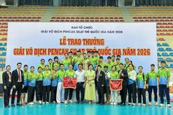 Pencak Silat Thanh H&oacute;a gi&agrave;nh ng&ocirc;i nhất to&agrave;n đo&agrave;n lứa tuổi 17-20 Giải v&ocirc; địch trẻ quốc gia 2026