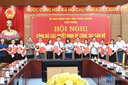 Văn phòng UBND tỉnh công bố các Quyết định về công tác cán bộ