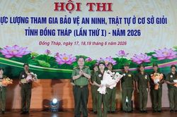C&ocirc;ng an Đồng Th&aacute;p trao giải 'Lực lượng tham gia bảo vệ an ninh, trật tự ở cơ sở giỏi' cấp tỉnh