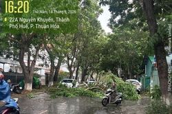 Tp. Huế: Hiện tượng thời tiết cực đoan tác động đến nhiều địa phương
