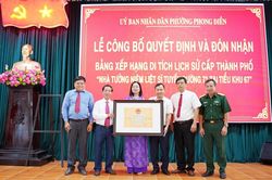 Đón nhận Bằng xếp hạng Di tích lịch sử Nhà Tưởng niệm Liệt sĩ tuyến đường 71