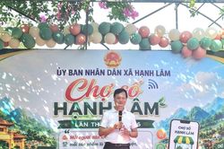 Sở Khoa học và Công nghệ Nghệ An đồng hành cùng xã Hạnh Lâm phát triển mô hình 'Chợ số'