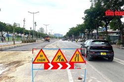 Khẩn trương hoàn trả mặt đường, trồng lại cây xanh trên đường Võ Chí Công