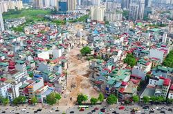 Đường Vành đai 2,5 đoạn Vũ Phạm Hàm - Trần Duy Hưng sắp hoàn tất giải phóng mặt bằng