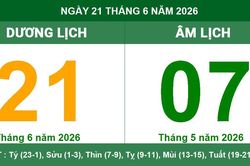 Lịch âm dương ngày 21/6/2026: Giờ hoàng đạo và lưu ý phong thủy ngày mới