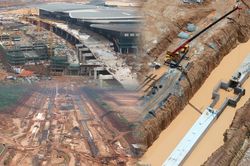 Sân bay Long Thành ngổn ngang trong mùa mưa, tiến độ có bị ảnh hưởng?