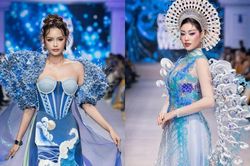 Hoa hậu Ngọc Châu, Khánh Vân trình diễn áo dài được làm từ nguyên liệu tái chế