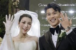 Đ&aacute;m cưới cầu thủ Văn Thanh, c&ocirc; d&acirc;u c&ocirc;ng khai c&oacute; con g&aacute;i ri&ecirc;ng
