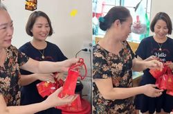 B&agrave; nội U70 gọi 9 ch&aacute;u về ăn cơm, bất ngờ trao mỗi người 1 chỉ v&agrave;ng