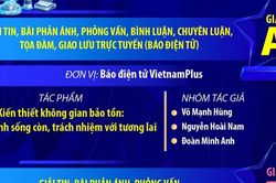 Giải B&aacute;o ch&iacute; quốc gia lần thứ XX: Th&ocirc;ng tấn x&atilde; Việt Nam gi&agrave;nh 7 giải thưởng