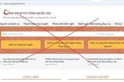 Cảnh báo website giả mạo Cổng Dịch vụ công Quốc gia để lừa đảo