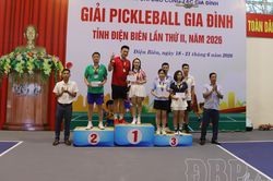 Trao 39 giải tại Giải pickleball gia đình năm 2026