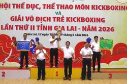 Bế mạc môn kickboxing Đại hội TDTT và Giải vô địch trẻ kickboxing tỉnh Gia Lai 2026