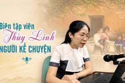 Biên tập viên Thùy Linh - người kể chuyện