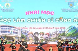 Lâm Đồng khai mạc Trại hè 'Học làm chiến sĩ công an' năm 2026