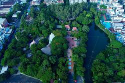 Cận cảnh Công viên Lê Thị Riêng nơi sắp thăm dò khu vực nghi có rãnh mộ tập thể