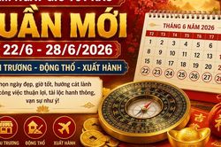 Xem ngày giờ tuần mới 22/6 - 28/6/2026: Những ngày đẹp để khai trương, động thổ, xuất hành đón tài lộc
