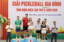 Bế mạc Giải Pickleball Gia đình tỉnh Điện Biên năm 2026