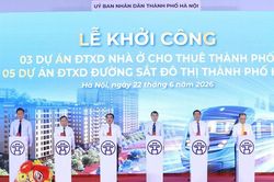 Hà Nội khởi công 5 tuyến đường sắt đô thị và 3 dự án nhà ở cho thuê
