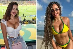 Nữ CĐV Colombia quyến rũ hết nấc, khuấy động khán đài sân Azteca