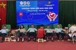 Chi cục Quản lý thị trường Cao Bằng hiến máu tình nguyện năm 2026
