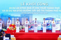 Hà Nội khởi công đồng thời 5 tuyến đường sắt đô thị và 3 dự án nhà ở cho thuê