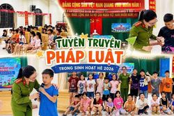 Công an xã mang đến những giờ sinh hoạt hè bổ ích, an toàn cho thanh, thiếu nhi