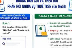 Người nộp thuế có thể gửi và theo dõi phản hồi trên eTax Mobile