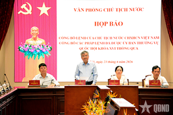 Công bố Lệnh của Chủ tịch nước về 2 pháp lệnh có hiệu lực thi hành từ ngày 1-7-2026