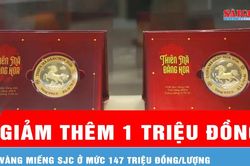 Giá vàng giảm thêm đến 1 triệu đồng/lượng so với sáng nay