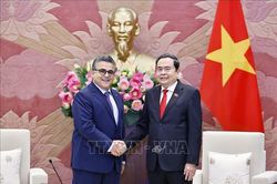 Chủ tịch Quốc hội Trần Thanh Mẫn tiếp Đại sứ Palestine tại Việt Nam