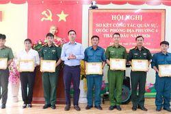 Xã Khánh Bình sơ kết công tác quân sự, quốc phòng địa phương