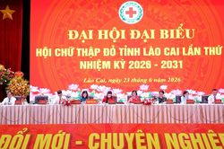 Đại hội đại biểu Hội Chữ thập đỏ tỉnh Lào Cai lần thứ I, nhiệm kỳ 2026 - 2031 hoàn thành phiên thứ nhất