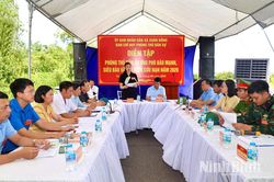 Xã Xuân Hồng diễn tập phòng thủ dân sự năm 2026