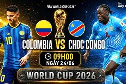 Nhận định, dự đoán tỷ số Colombia vs CHDC Congo (9h ngày 24/6), bảng K World Cup 2026