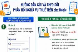 Infographics: Hướng dẫn gửi và theo dõi phản hồi nghĩa vụ thuế trên eTax Mobile
