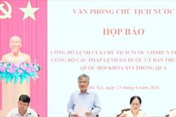 C&ocirc;ng bố lệnh của Chủ tịch nước về 2 ph&aacute;p lệnh