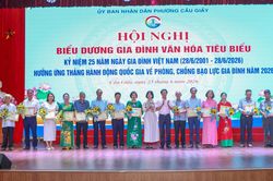 Phường Cầu Giấy biểu dương 56 gia đình văn hóa tiêu biểu