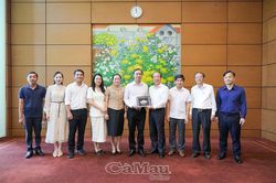 Đoàn đại biểu thanh niên tỉnh Cà Mau tham quan Nhà Quốc hội