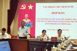 Công bố lệnh của Chủ tịch nước đối với 2 pháp lệnh quan trọng về tư pháp và hoàn thiện pháp luật