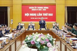 Tổng B&iacute; thư, Chủ tịch nước T&ocirc; L&acirc;m chủ tr&igrave; Hội nghị Qu&acirc;n ủy Trung ương nhiệm kỳ 2025 - 2030 lần thứ hai
